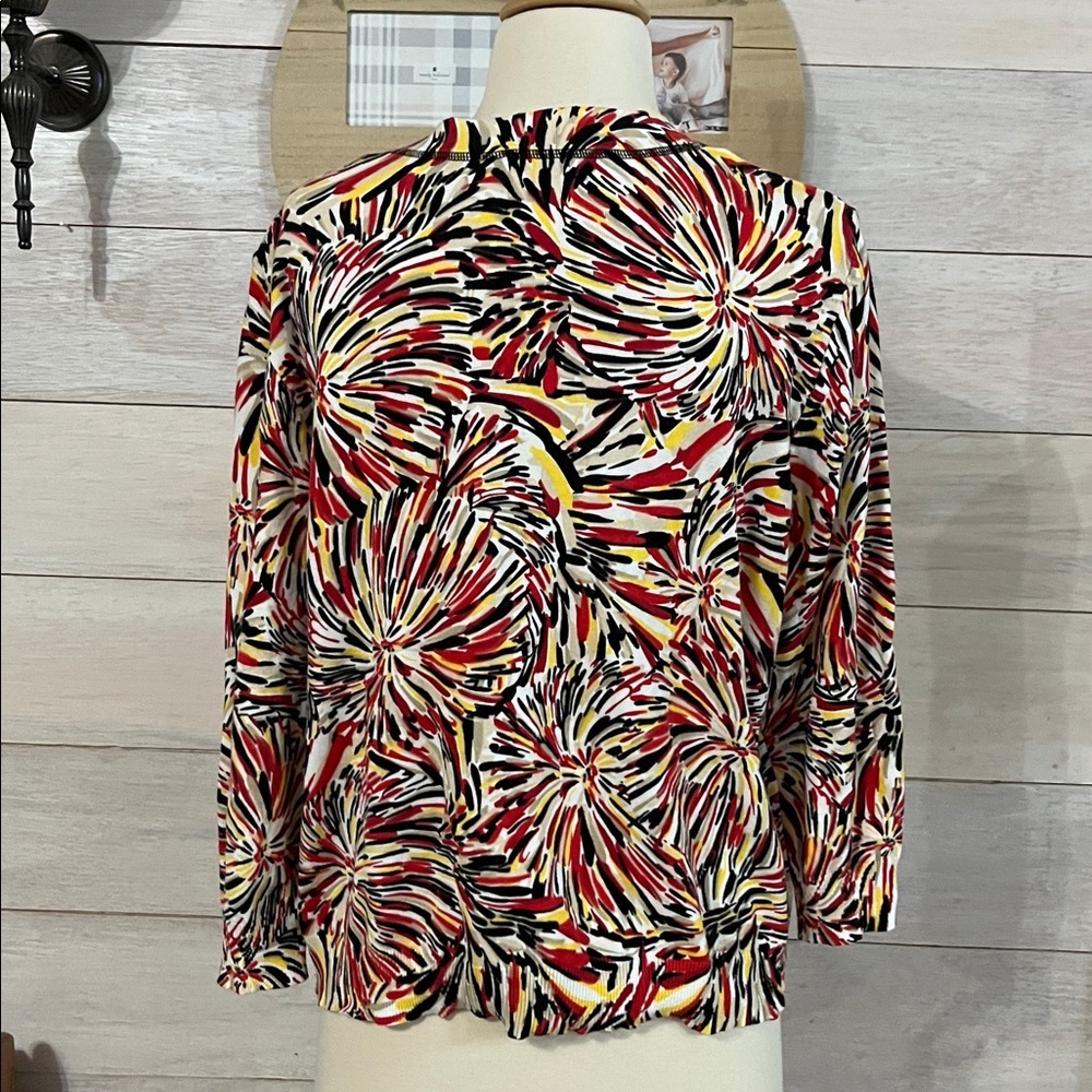 Ruby Rd. Multicolor Knit Cardigan XL - Picture 4 of 5